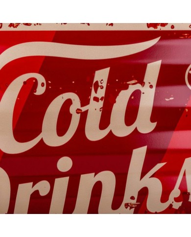 Placca da Parete Alexandra House Living Cold Drink Ferro 59 x 1 x 40 cm