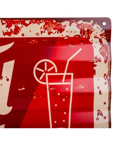 Placca da Parete Alexandra House Living Cold Drink Ferro 59 x 1 x 40 cm