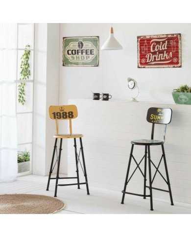 Placca da Parete Alexandra House Living Coffee Shop Ferro 59 x 1 x 40 cm