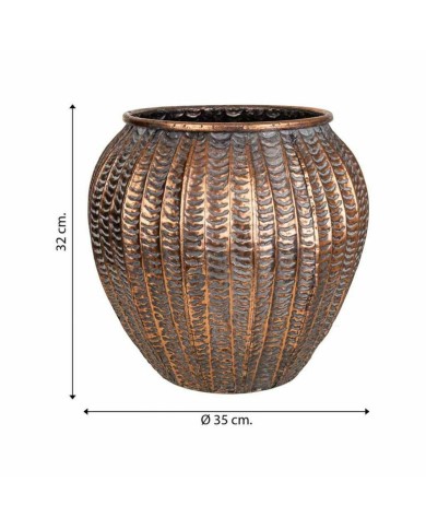 Vaso Alexandra House Living Dorato Ferro 35 x 32 x 35 cm Vaso Alexandra House Living Dorato Ferro 35 x 32 x 35 cm