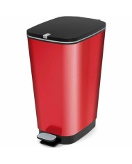 Secchio della Spazzatura a Pedale KIS CHIC Coffee Motif Nero 50 L