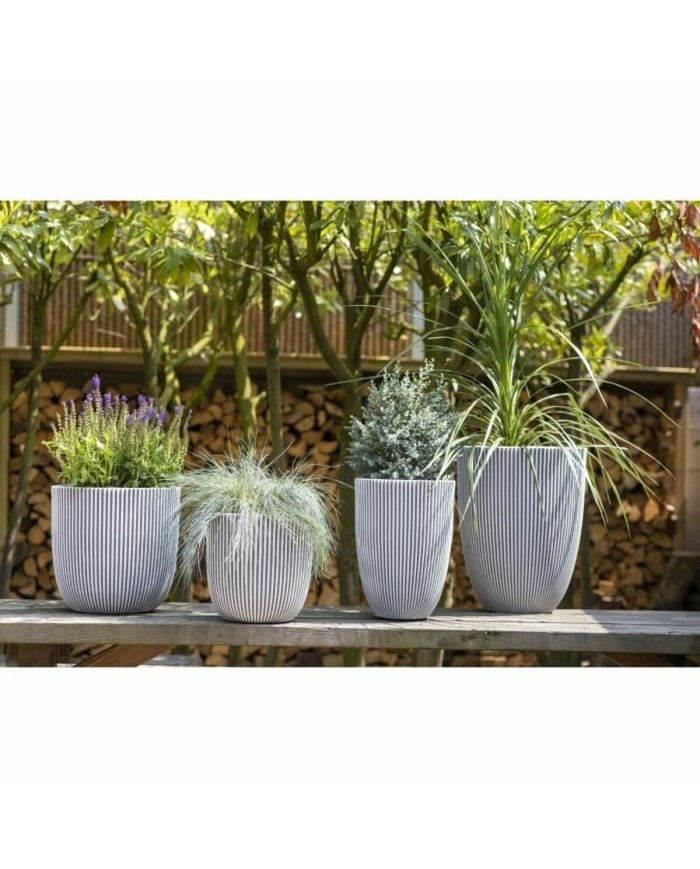 Vaso Capi Europe Beige Plastica Rotondo 34 x 34 x 46 cm Vaso Capi Europe Beige Plastica Rotondo 34 x 34 x 46 cm