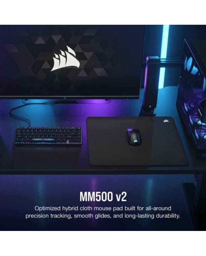 Tappeto Gaming Corsair MM500 v2 Nero 45 x 40 cm Tappeto Gaming Corsair MM500 v2 Nero 45 x 40 cm