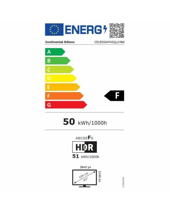 Smart TV Continental Edison CELEDGAM43QL24B6 4K Ultra HD 43" QLED Smart TV Continental Edison CELEDGAM43QL24B6 4K Ultra HD 43" QLED