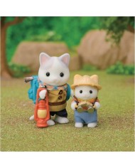 Playset Sylvanian Families Son and Baby Cat Latte - Secret Forest Adventure
