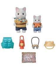 Playset Sylvanian Families Son and Baby Cat Latte - Secret Forest Adventure