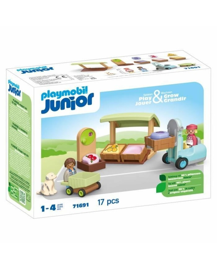 Playset Playmobil Junior 71691 - Organic fruit and vegetable stall 17 Pezzi