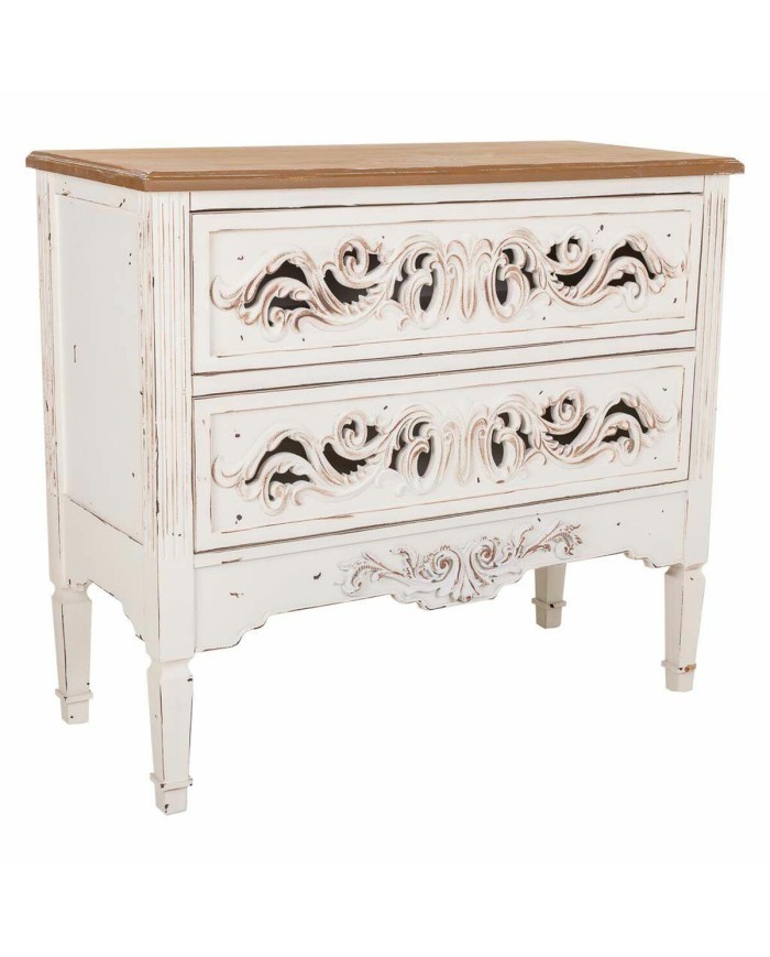 Cassettiera Alexandra House Living Bianco Legno di abete Legno MDF 38 x 76 x 86 cm