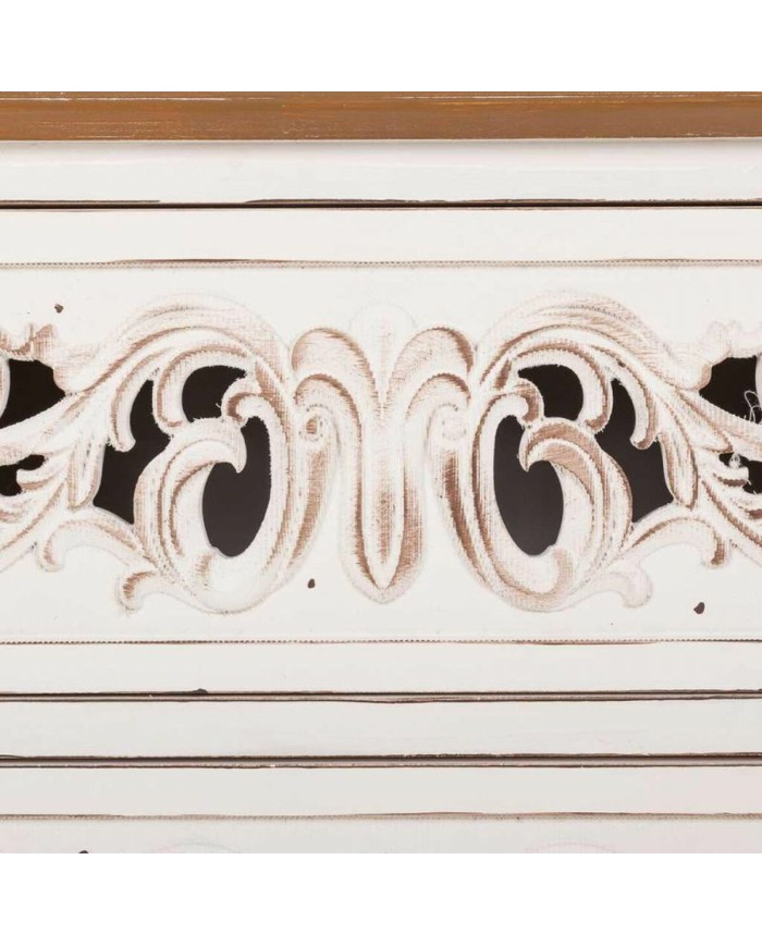 Cassettiera Alexandra House Living Bianco Legno di abete Legno MDF 38 x 76 x 86 cm