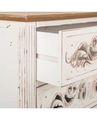 Cassettiera Alexandra House Living Bianco Legno di abete Legno MDF 38 x 76 x 86 cm