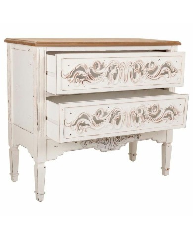 Cassettiera Alexandra House Living Bianco Legno di abete Legno MDF 38 x 76 x 86 cm