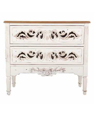 Cassettiera Alexandra House Living Bianco Legno di abete Legno MDF 38 x 76 x 86 cm