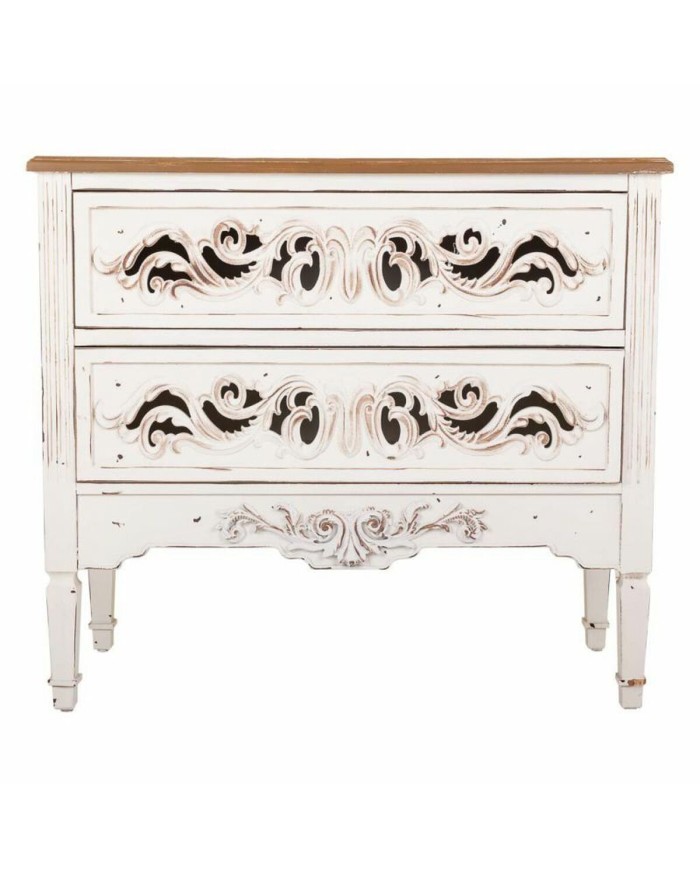 Cassettiera Alexandra House Living Bianco Legno di abete Legno MDF 38 x 76 x 86 cm