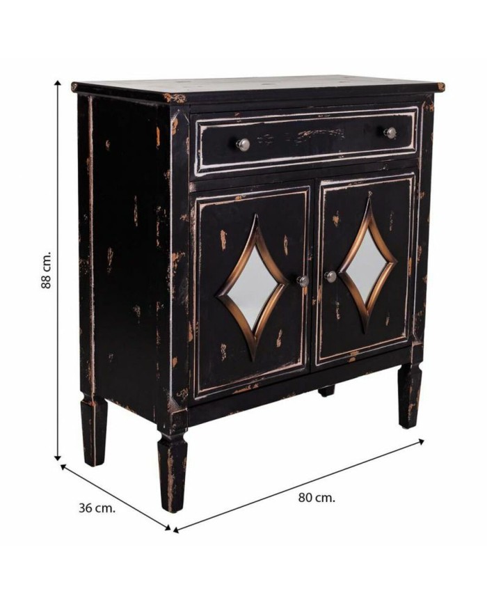 Ingresso Alexandra House Living Nero 36 x 88 x 80 cm