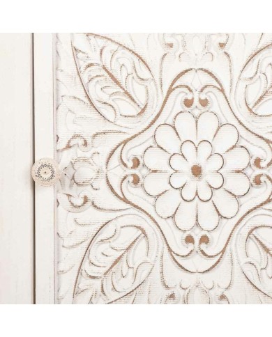 Comodino Alexandra House Living Bianco 32 x 74 x 46 cm