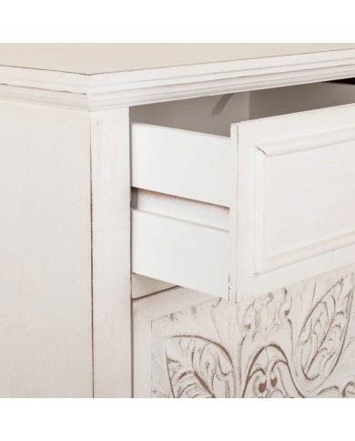 Comodino Alexandra House Living Bianco 32 x 74 x 46 cm