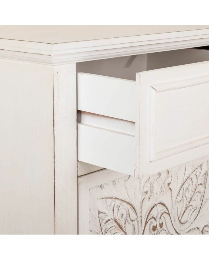 Comodino Alexandra House Living Bianco 32 x 74 x 46 cm Comodino Alexandra House Living Bianco 32 x 74 x 46 cm