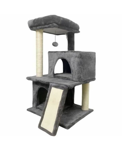 Tiragraffi per Gatti FLOPI Dark Grigio Stoffa Legno (1 Unità) Tiragraffi per Gatti FLOPI Dark Grigio Stoffa Legno (1 Unità)