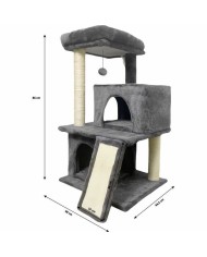 Tiragraffi per Gatti FLOPI Dark Grigio Stoffa Legno (1 Unità)