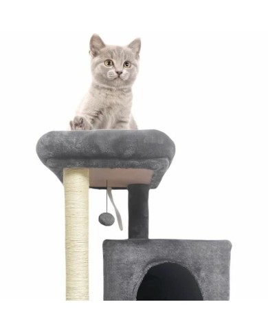 Tiragraffi per Gatti FLOPI Dark Grigio Stoffa Legno (1 Unità) Tiragraffi per Gatti FLOPI Dark Grigio Stoffa Legno (1 Unità)