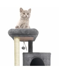 Tiragraffi per Gatti FLOPI Dark Grigio Stoffa Legno (1 Unità)