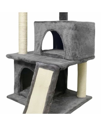 Tiragraffi per Gatti FLOPI Dark Grigio Stoffa Legno (1 Unità) Tiragraffi per Gatti FLOPI Dark Grigio Stoffa Legno (1 Unità)