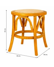 Sgabello Alexandra House Living Marrone Legno Rattan 40 x 45 x 40 cm