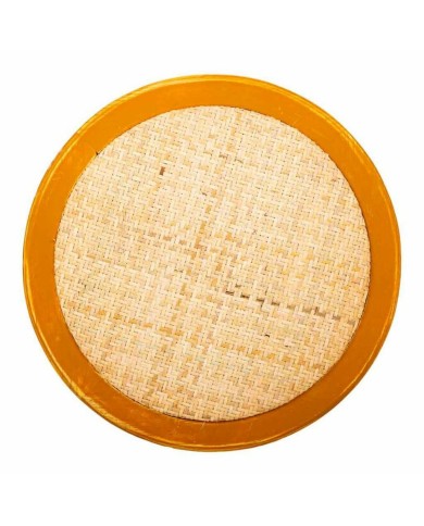 Sgabello Alexandra House Living Marrone Legno Rattan 40 x 45 x 40 cm