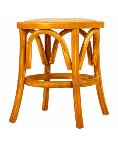 Sgabello Alexandra House Living Marrone Legno Rattan 40 x 45 x 40 cm