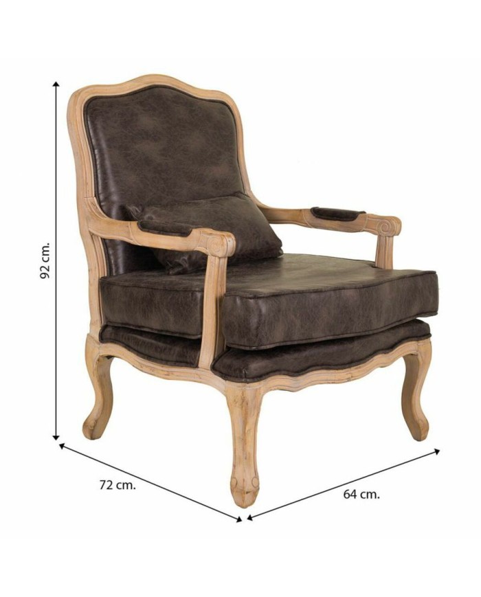 Poltrona Alexandra House Living Marrone 72 x 92 x 64 cm