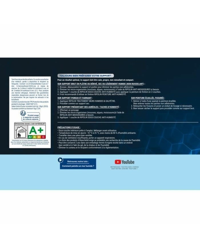 Vernice di Fondo Ripolin Bianco Mat 0,75 L