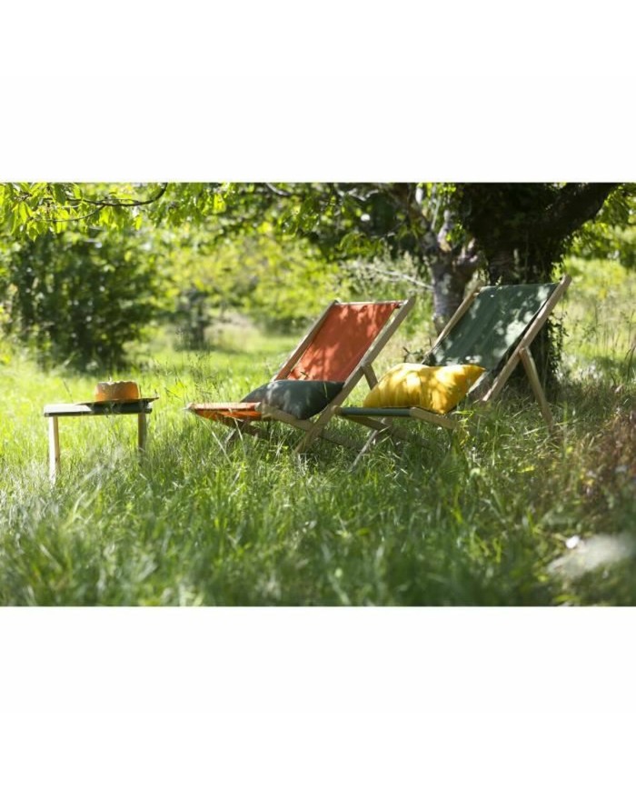 Lettino Jardin Prive Verde 132 x 55 x 35 cm legno di faggio Lettino Jardin Prive Verde 132 x 55 x 35 cm legno di faggio