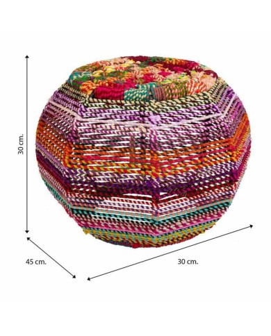 Sgabello Alexandra House Living Rosso Corda Ferro 45 x 30 x 30 cm Sgabello Alexandra House Living Rosso Corda Ferro 45 x 30 x 30 cm