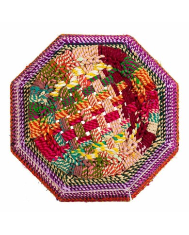 Sgabello Alexandra House Living Rosso Corda Ferro 45 x 30 x 30 cm