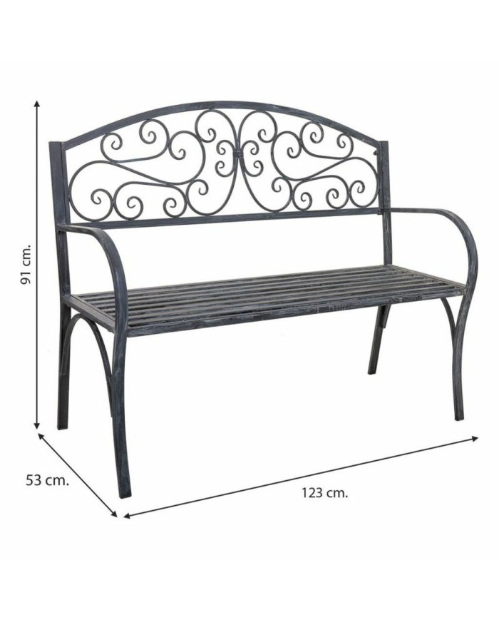 Panca Alexandra House Living Grigio Ferro 53 x 91 x 153 cm Panca Alexandra House Living Grigio Ferro 53 x 91 x 153 cm