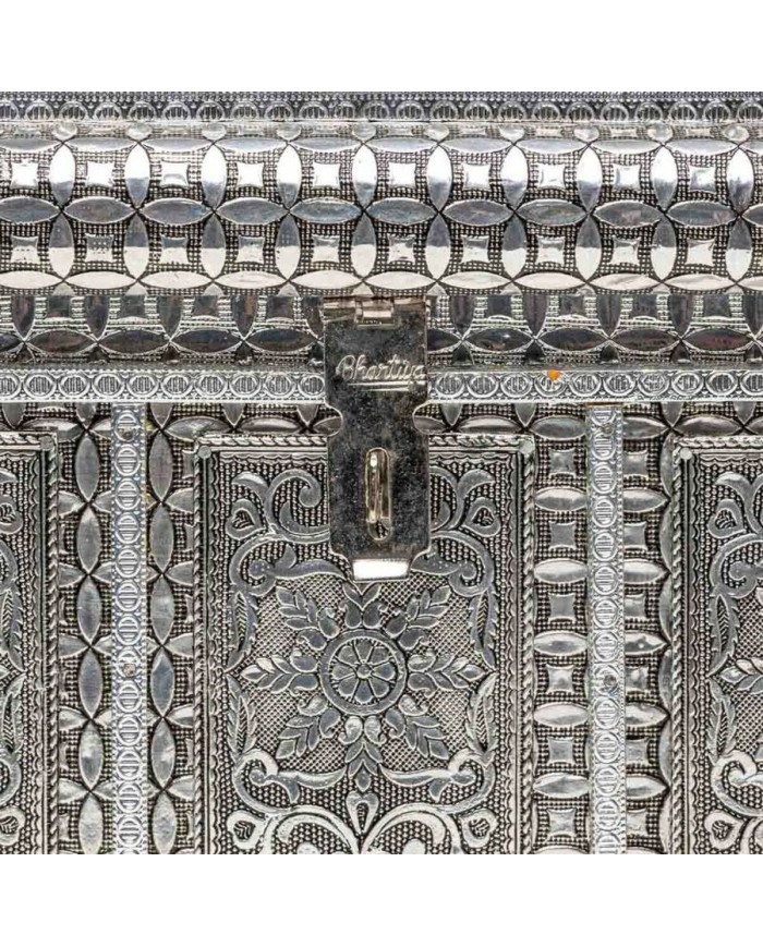 Scatola-Portagioie Alexandra House Living Argentato Alluminio Legno MDF 20 x 25 x 30 cm