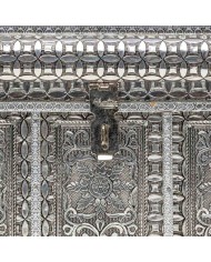 Scatola-Portagioie Alexandra House Living Argentato Alluminio Legno MDF 20 x 25 x 30 cm