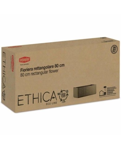 Vaso Starwax Nero Rettangolare 80 cm Vaso Starwax Nero Rettangolare 80 cm