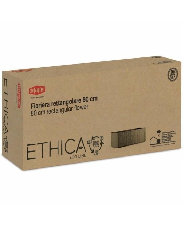 Vaso Starwax Nero Rettangolare 80 cm Vaso Starwax Nero Rettangolare 80 cm