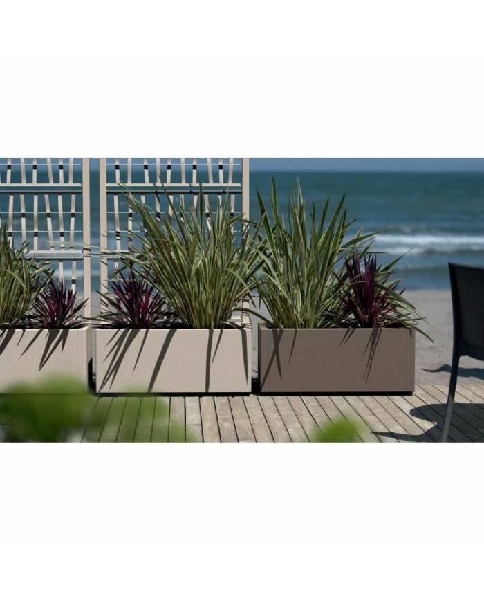 Vaso Starwax Nero Rettangolare 80 cm Vaso Starwax Nero Rettangolare 80 cm