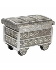 Scatola-Portagioie Alexandra House Living Argentato Alluminio Legno MDF 20 x 25 x 30 cm