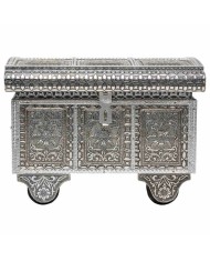 Scatola-Portagioie Alexandra House Living Argentato Alluminio Legno MDF 20 x 25 x 30 cm