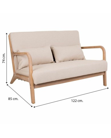 Divano Alexandra House Living Crema 85 x 74 x 122 cm Divano Alexandra House Living Crema 85 x 74 x 122 cm