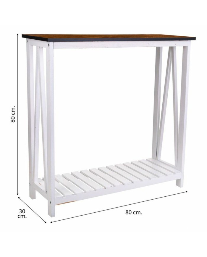 Ingresso Alexandra House Living Bianco 30 x 80 x 80 cm