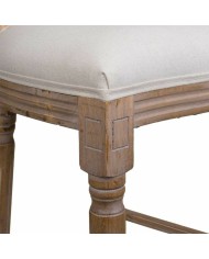 Sgabello Alexandra House Living Crema Gomma Legno 46 x 116 x 52 cm