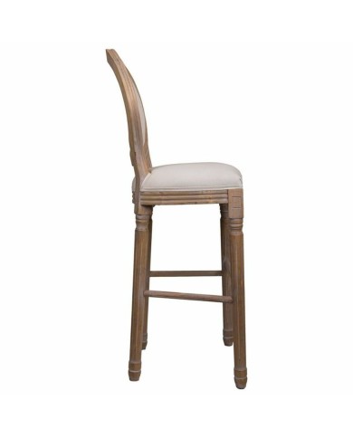 Sgabello Alexandra House Living Crema Gomma Legno 46 x 116 x 52 cm