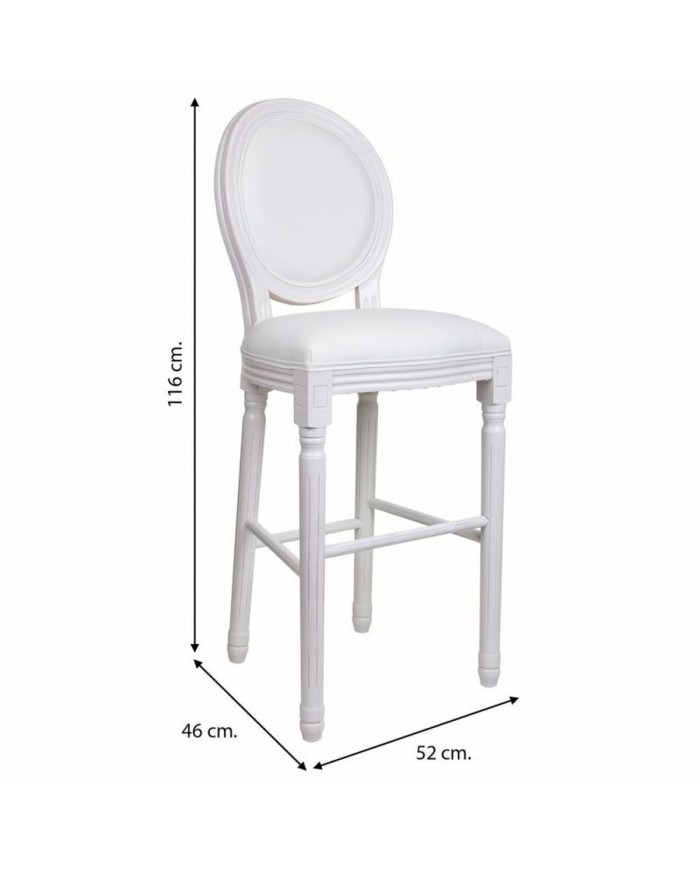 Sgabello Alexandra House Living Bianco Poliuretano 46 x 116 x 52 cm Sgabello Alexandra House Living Bianco Poliuretano 46 x 116 x 52 cm