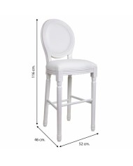 Sgabello Alexandra House Living Bianco Poliuretano 46 x 116 x 52 cm Sgabello Alexandra House Living Bianco Poliuretano 46 x 116 x 52 cm