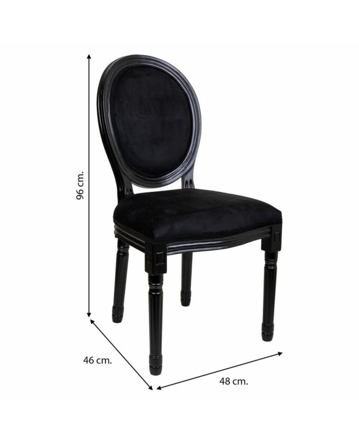 Sedia da Sala da Pranzo Alexandra House Living Nero 46 x 96 x 48 cm