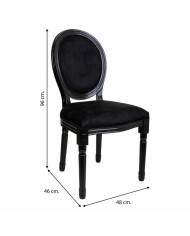 Sedia da Sala da Pranzo Alexandra House Living Nero 46 x 96 x 48 cm